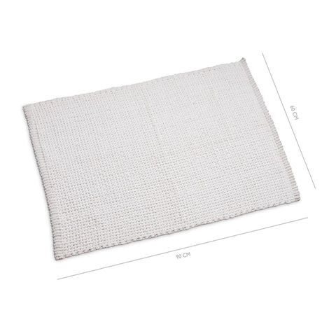 Wicotex tapis de bain tresse classique 60x90 blanc