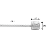 Shimano de câble préparatoire 2,25 m 1,1 mm d'argent