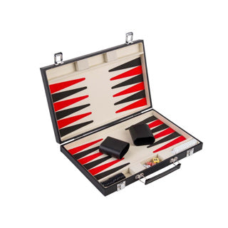 Jeu de backgammon en étui noir