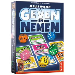 999games 999 jeux - donner et prendre - jeu de dés - mécanisme de jeu unique - avec cartes lavables et feutres - jeu familial - jeu de société - petit cadeau