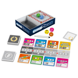 999games 999 jeux - donner et prendre - jeu de dés - mécanisme de jeu unique - avec cartes lavables et feutres - jeu familial - jeu de société - petit cadeau