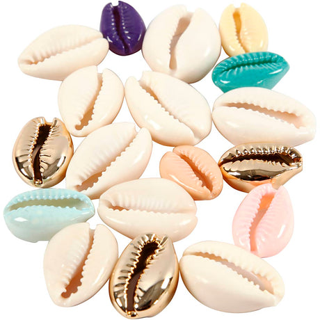 Coquilles d'entreprise Creativ, l: 20 mm, différentes couleurs, 75 pièces 1 boîte