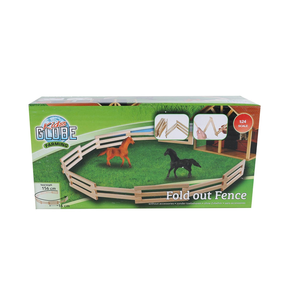Clôture en bois globe pour enfants 1:24, 156cm