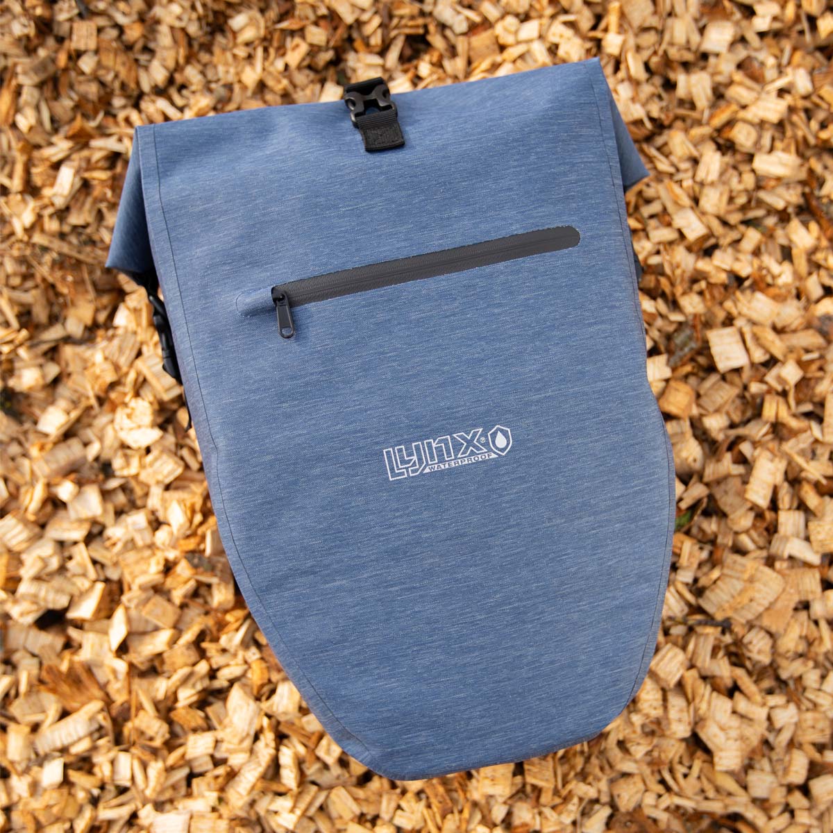 Sacoche de vélo Lynx simple TPU 28L bleu étanche e-bike Hayes