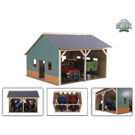 Globe Kids Shed pour 2 tracteurs, 1:16