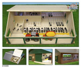 Kids globe stabulation libre en bois avec unité de traite 1:32