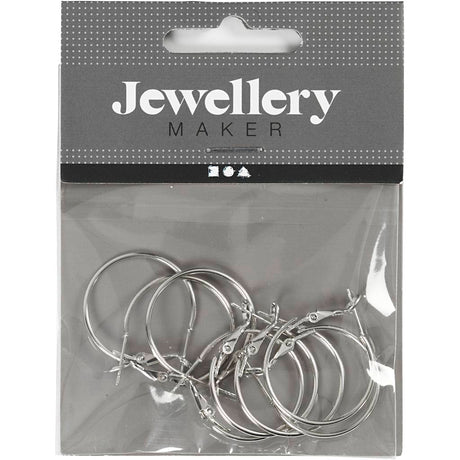 Boucles d'oreilles de Creativ Company argentées, 8e.