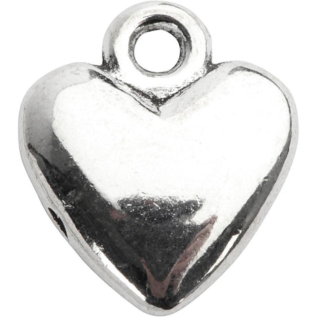 Creativ Company Heart-Shaded Pendant Silver-Plated, 10st.