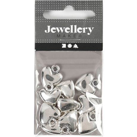 Creativ Company Heart-Shaded Pendant Silver-Plated, 10st.