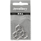 Pendentif bijoux Creativ company, d 30 mm, plaqué argent, 1 pièce