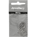 Pendentif bijoux Creativ company, d 14 mm, diamètre du trou 1,2 mm, plaqué argent, 5 pièces 1 boîte