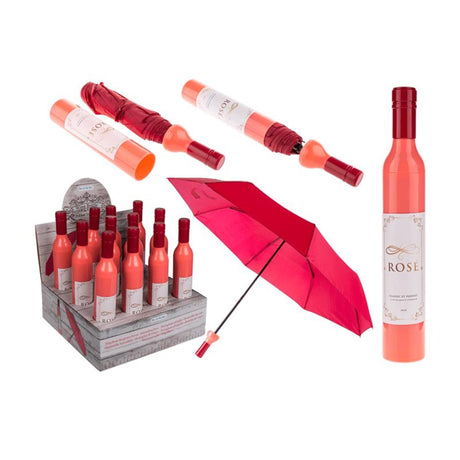 Parapluie pliant Out of the blue bouteille de vin rosé ø90cm