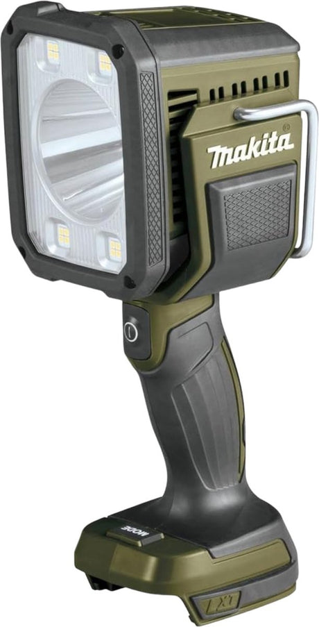 Makita DML 812 O Projecteur portatif sans fil 18 V 1250 lm LED Vert olive Outdoor Adventure Special Edition Solo - sans batterie, sans chargeur