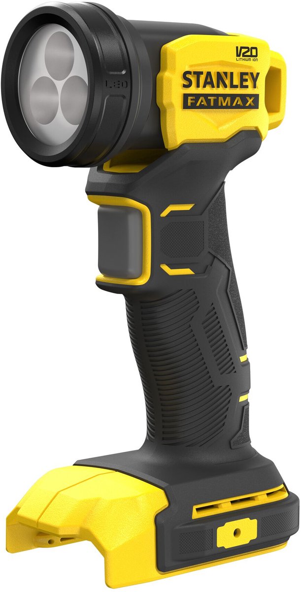 Lampe LED Stanley Fatmax V20 18V avec lampe de travail à tête rotative (jaune noir, batterie et chargeur non inclus)