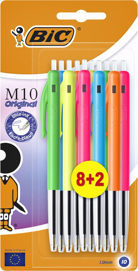 Stylo bille Bic m10 couleurs édition limitée
