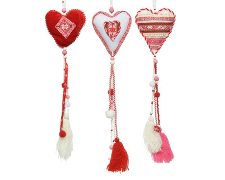 Decoris déco pendentif coeur folklore 55cm