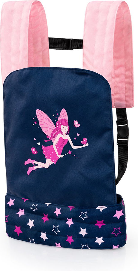 Conception Bayer - porte-poupée easycarry, bretelles réglables, portable avant et arrière, bleu, rose, fée