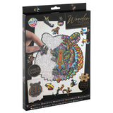 Brandless sans marque Puzzle en bois avec figurine de tigre - 130 pièces