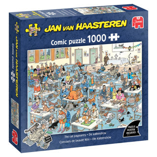 Puzzle Jan van Haasteren - l'exposition féline - 1000 pcs.