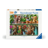 Ravensburger puzzle animaux chatons dans le rack - 500 pièces.