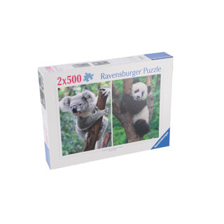 Ravensburger puzzle panda et koala 2 x 500 pièces