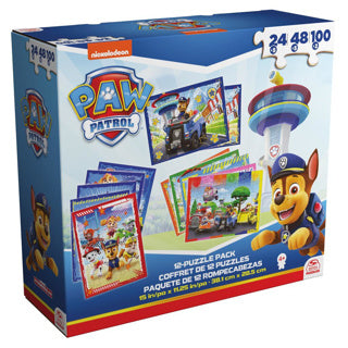 Spinmaster puzzle pack Paw Patrol 12 pack 5x24 pièces, 5x48 pièces, 2x100 pièces