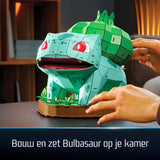 Construction 4D - Pokémon Bulbasaur - Kit modèle 3D - Objets de collection Pokémon, Collection de démarrage de bureau, Décoration de bureau, Jouets de construction, Puzzles 3D, 195 pièces