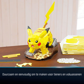 Construction 4D, Pokémon Pikachu, ensemble de modèles 3D, objets de collection Pokémon, collection de démarrage de bureau, décoration de bureau, jouets de construction, puzzles 3D, 201 pièces