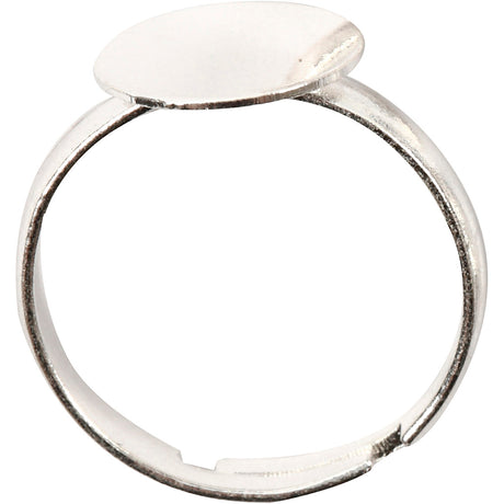 Bague d'entreprise Creativ pour le doigt, plaquée argent, 3 pièces 1 boîte
