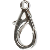 Mousquetons de l'entreprise Creativ, l: 18 mm, plaqué argent, 4 pièces 1 boîte