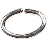 Bague Creativ company, ovale, épaisseur 0,7 mm, plaqué argent, 50 pièces 1 boîte