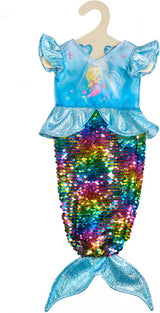 Sirène de robe de poupée avec paillettes, 28-35 cm