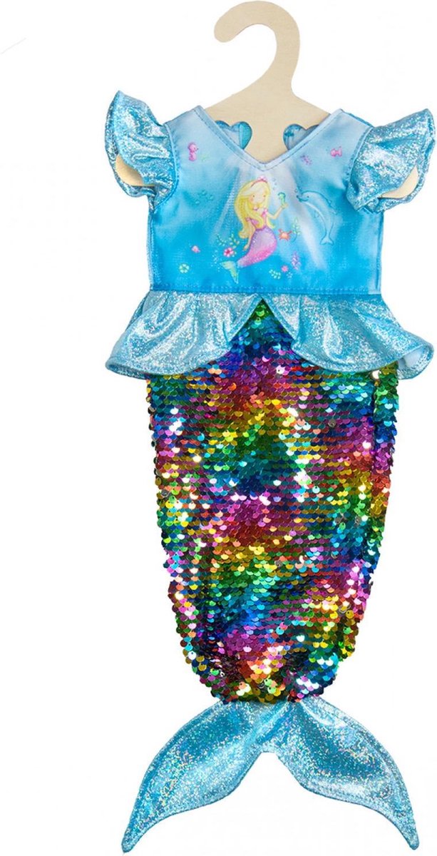 Robe de poupée sirène Heless à paillettes, 35-45 cm