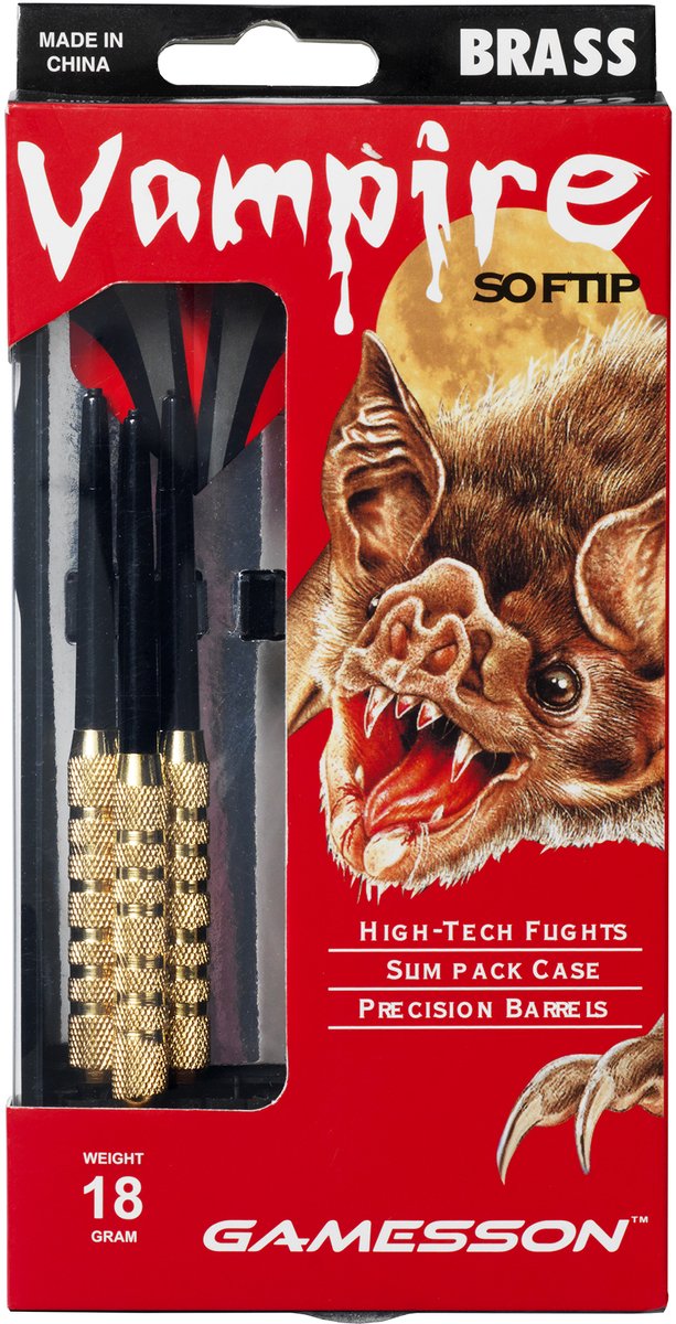 Bex sunsport jeu de fléchettes vampire - fléchettes récréatives - pointe souple - jeu complet pour usage domestique - jeu de précision - à partir de 8 ans - 18 grammes