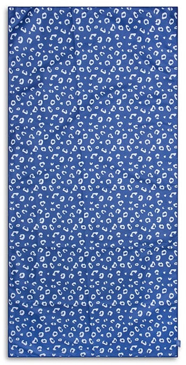Léopard | serviette microfibre bleue 135 x 65 cm