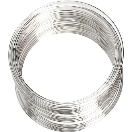 Fil à mémoire Creativ Company, d 6 cm, épaisseur 0,8 mm, env. 11,5 m, argenté, 1 pièce
