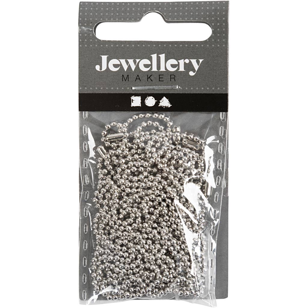 Chaîne à billes Creativ company, d 1,5 mm, argentée, 3 m 1 rouleau