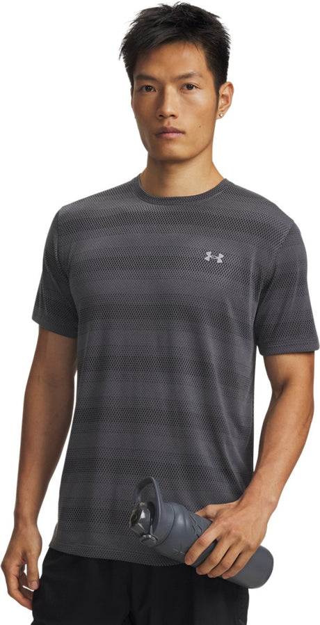 Chemise de sport Under Armour UA Velociti SS-Gry pour hommes - Castle Rock - Réfléchissant