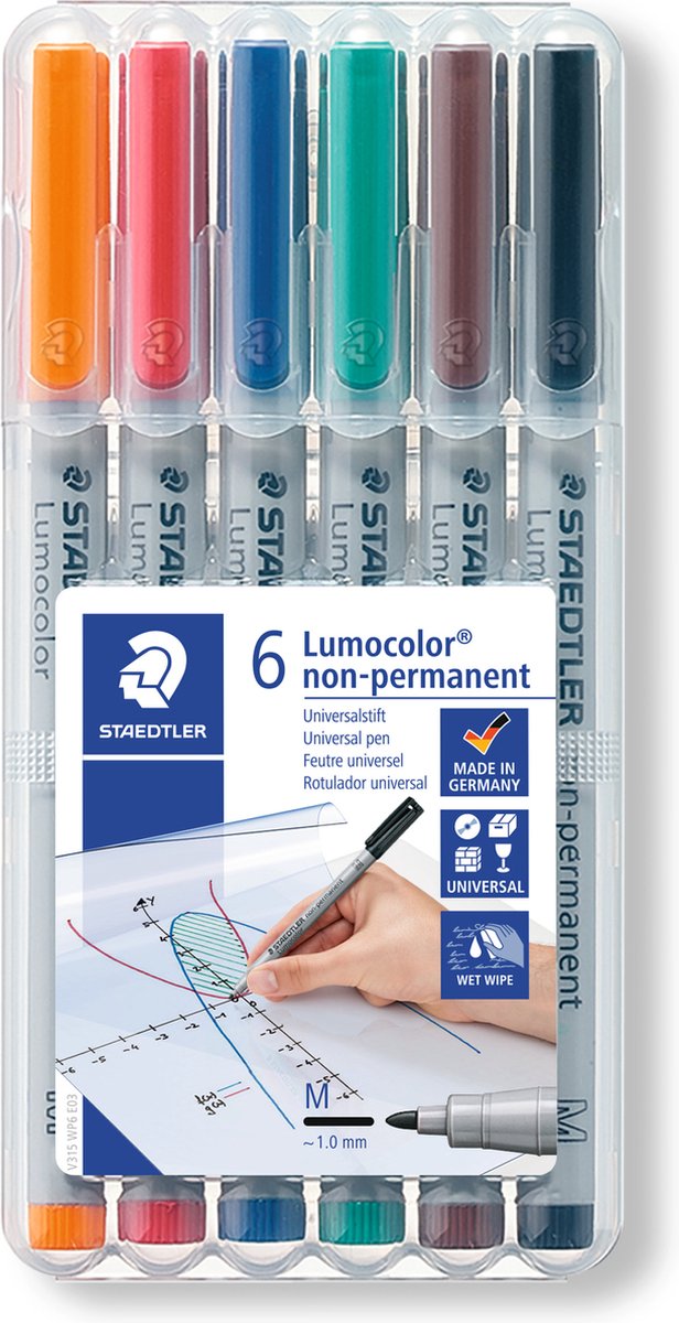 Staedtler lumocolor m stylo non permanent - boîte 6 pcs