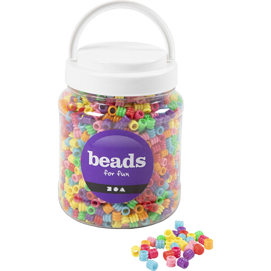 Https : www.ccobby.nl plastic-beads-mix-d-7-mm-hole size-3-mm-various-colors-265-gr-700-ml-1-box