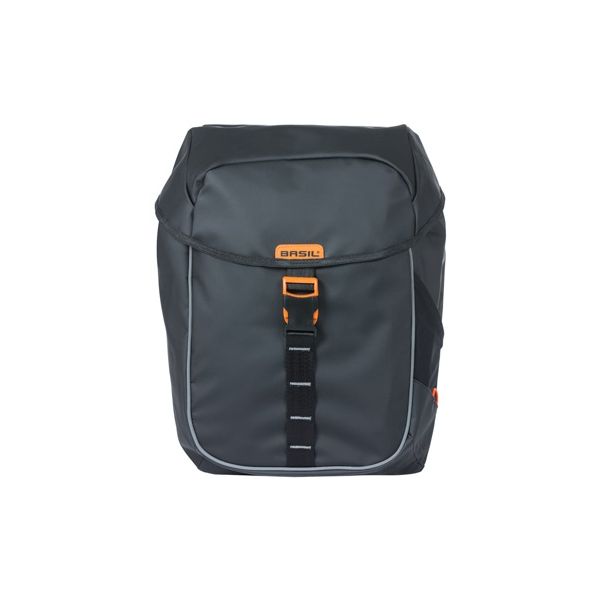 Basil Miles Tarpaulin - Sac à vélo double, étanche, 34L, orange noir