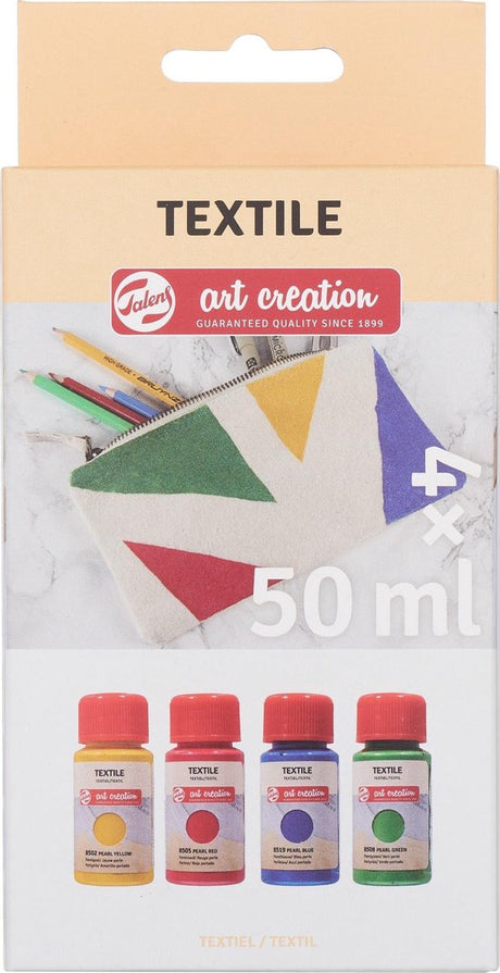 Talens art création peinture textile perle 4x50ml