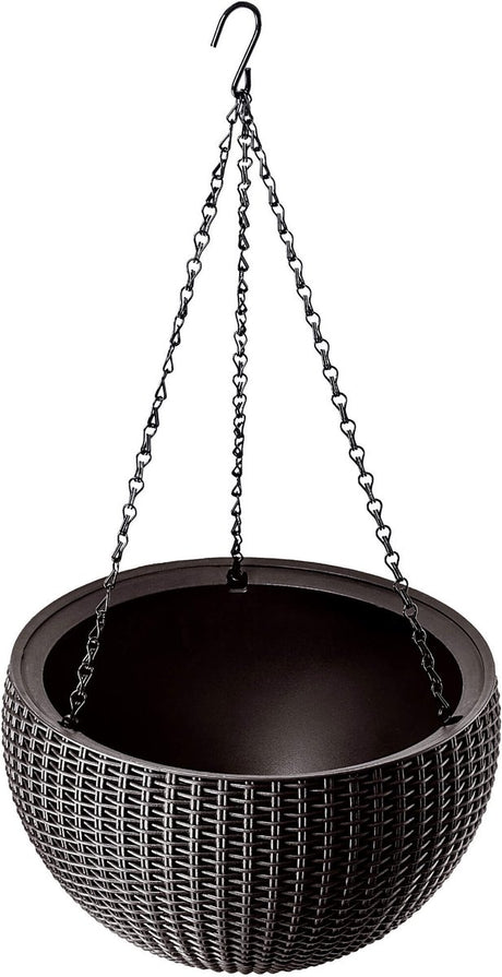 Curver pot de fleur keter suspendu sphère planteur couleur café moka