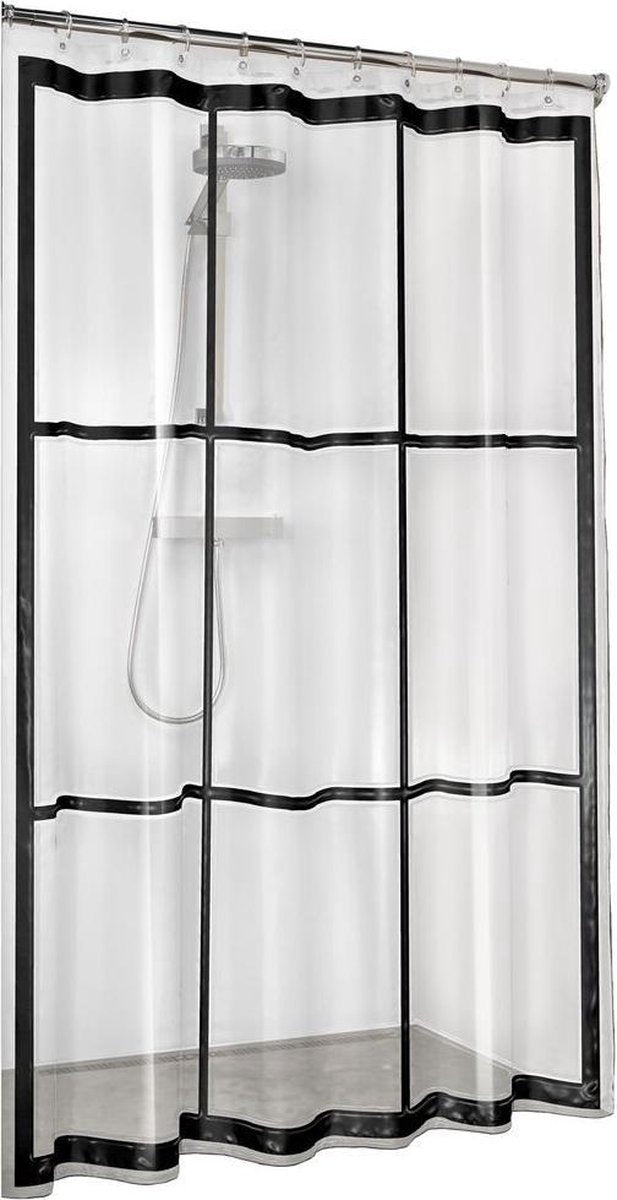 Rideau de douche en peau de phoque Brix transparent