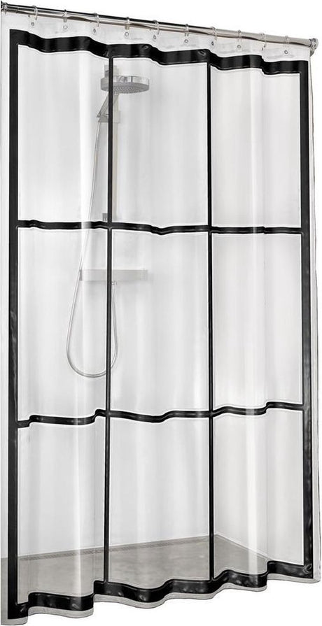 Rideau de douche en peau de phoque Brix transparent