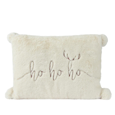 Coussin décoratif Decoris avec imprimé Noël blanc 30x40cm