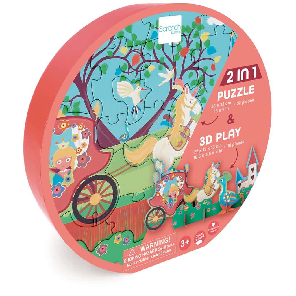 Puzzle à gratter Dames Princesse 32 pièces