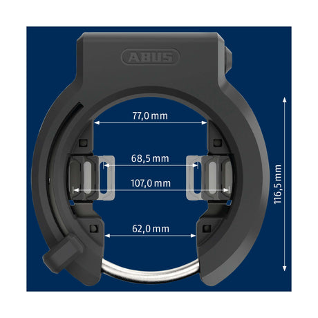 ABUS Frame Ringslot 6950m R XPLUS. Niveau de sécurité 9. Avec grande ouverture des roues
