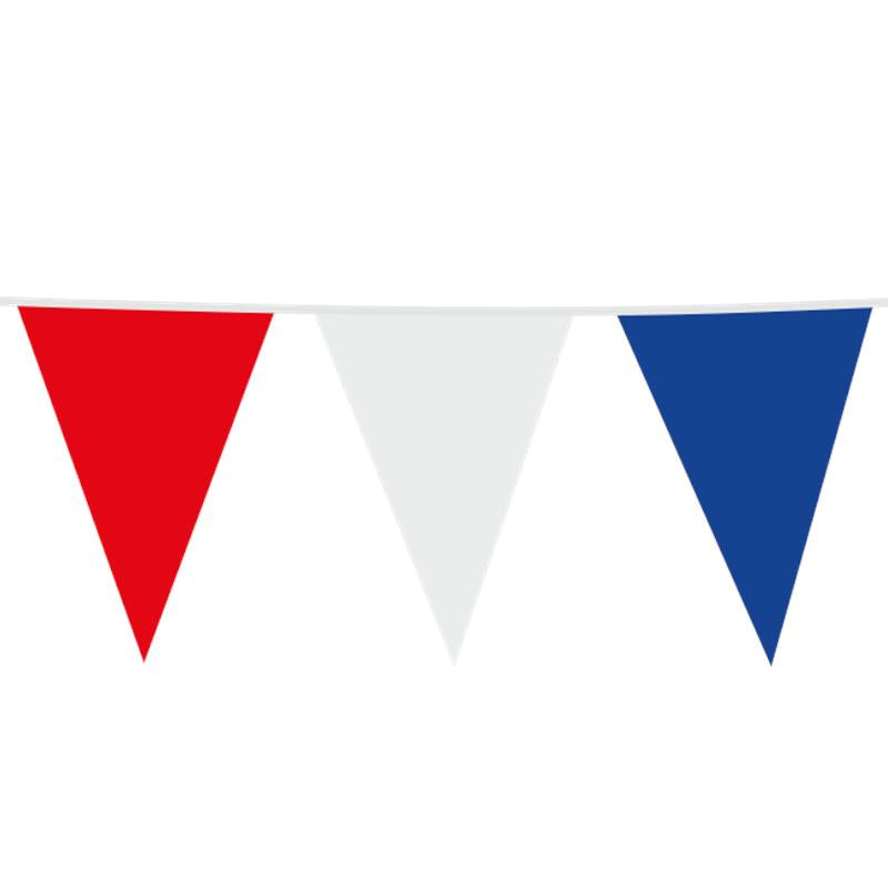 Ligne de drapeau Globos rouge-blanc-bleu 10m 12pcs.