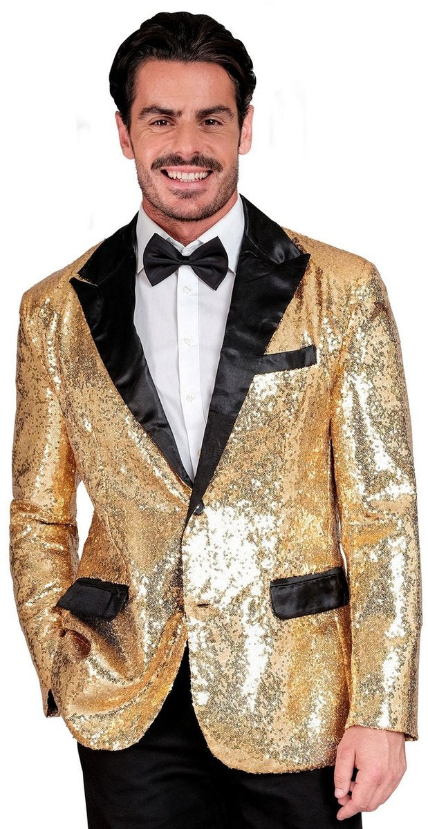 Widmann showmaster veste à sequins doré glam homme
